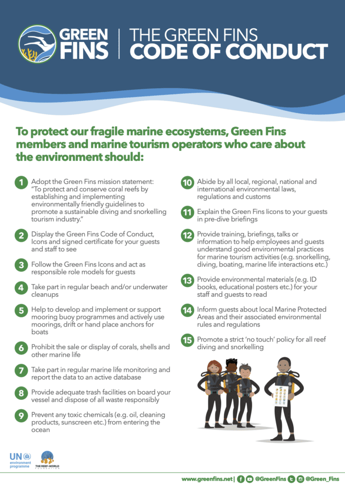 Green Fins Code of Conduct and Guidelines for Dive Operators